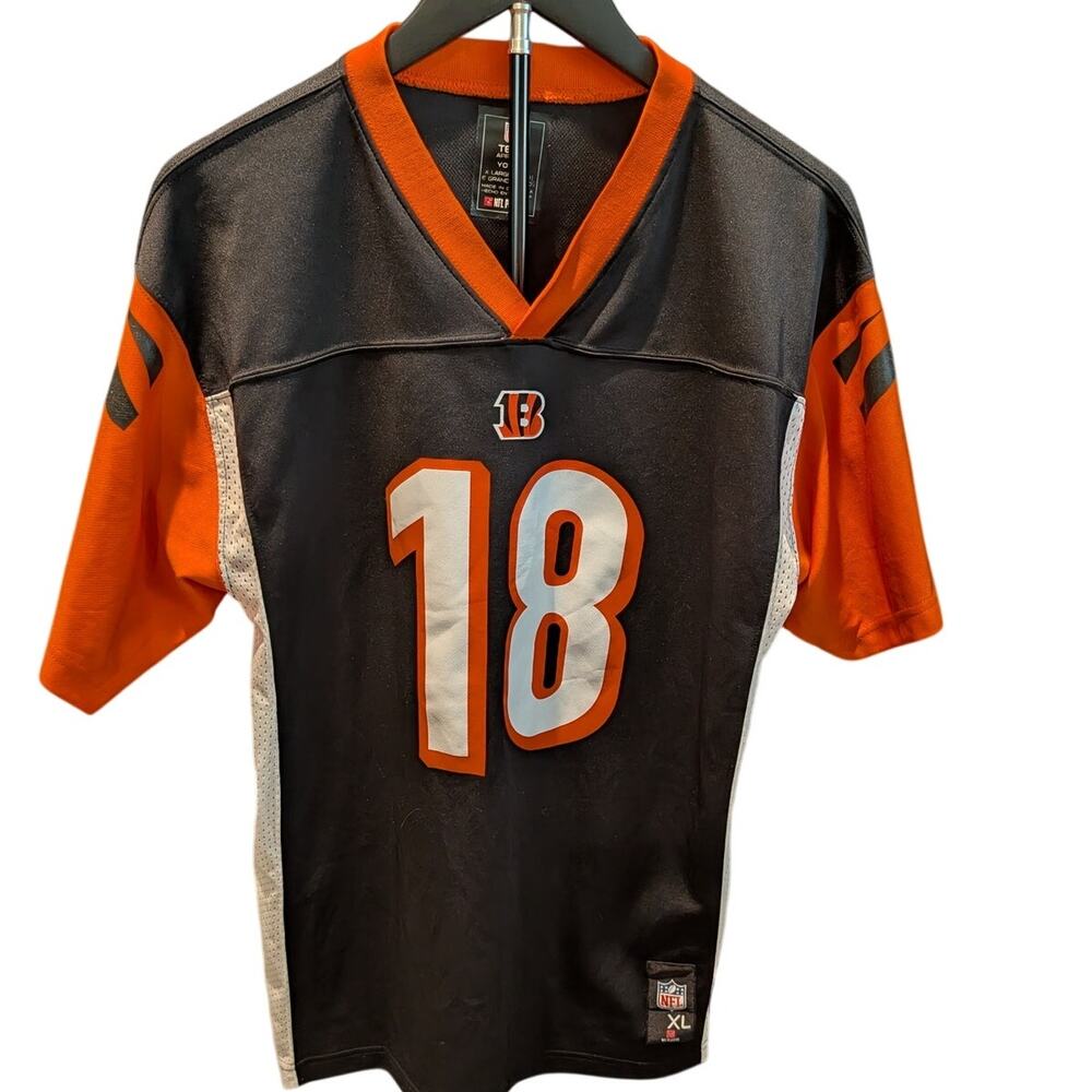 AJ Green Cincinnati Bengals #18 NFL Jersey Youth XL 18/20 Black Orange